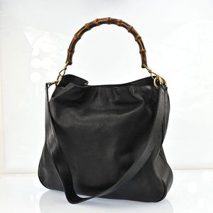 Auth Gucci Bamboo 2Way Shoulder Bag #47302G16B